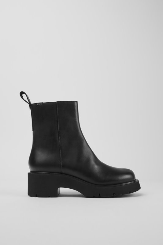 Camper Milah Gore-tex черни кожени ботуши с цип за жени новопостъпили