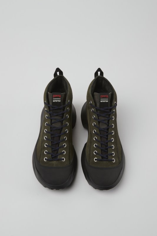 Crclr Gore-tex зелен набук и текстилни маратонки за жени изключителен кемпер