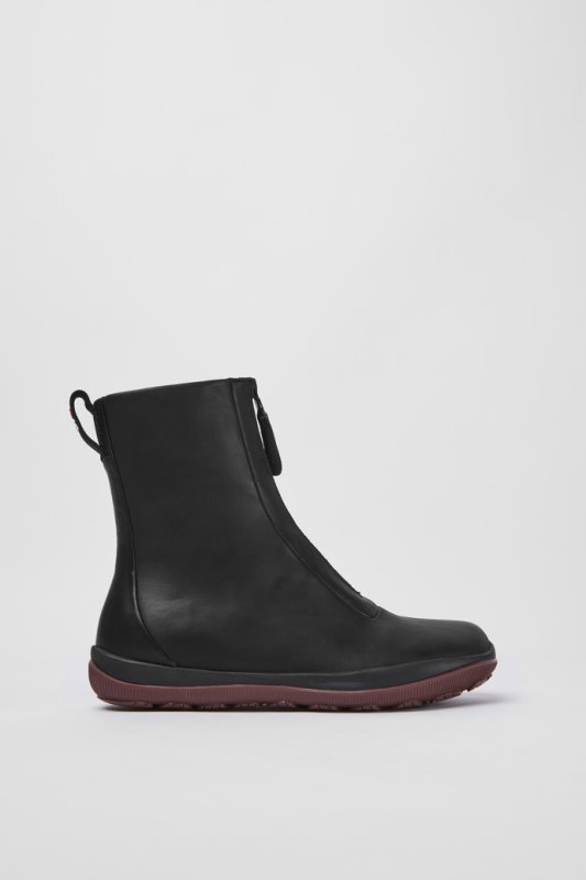 дизайн Peu Pista Gore-tex черни кожени ботуши с цип кемпер