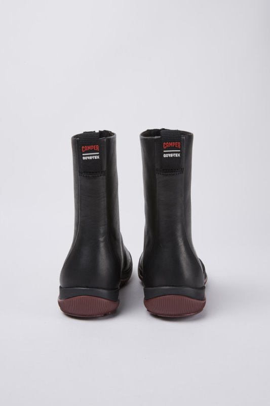 дизайн Peu Pista Gore-tex черни кожени ботуши с цип кемпер