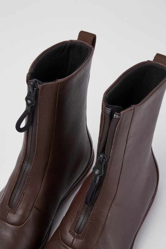 Peu Pista Gore-tex кафяви кожени ботуши с цип кемпер нови пристигания