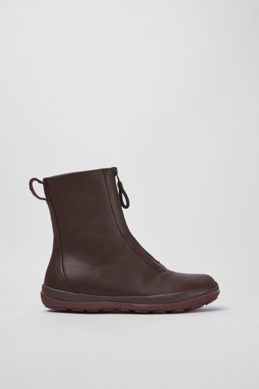 Peu Pista Gore-tex кафяви кожени ботуши с цип кемпер нови пристигания