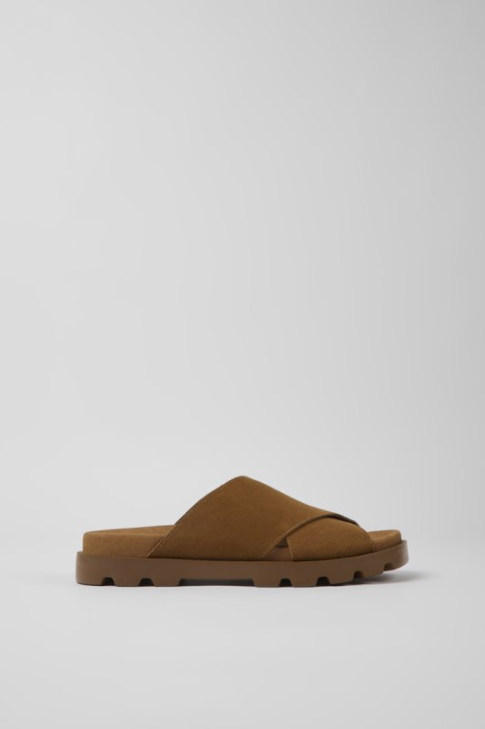 Sandal Brutus кафяви сандали от набук за дамски кемпер новопристигнали