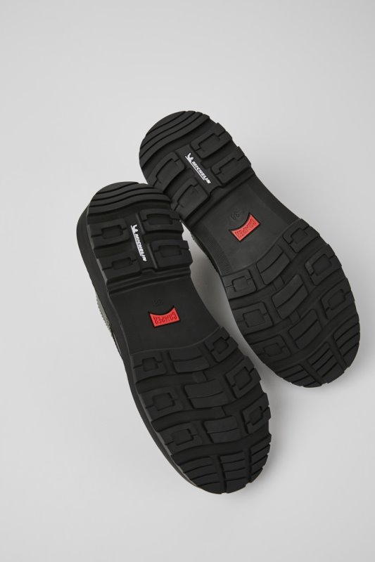 ексклузивни дамски черни кожени обувки Camper Brutus Trek Michelin