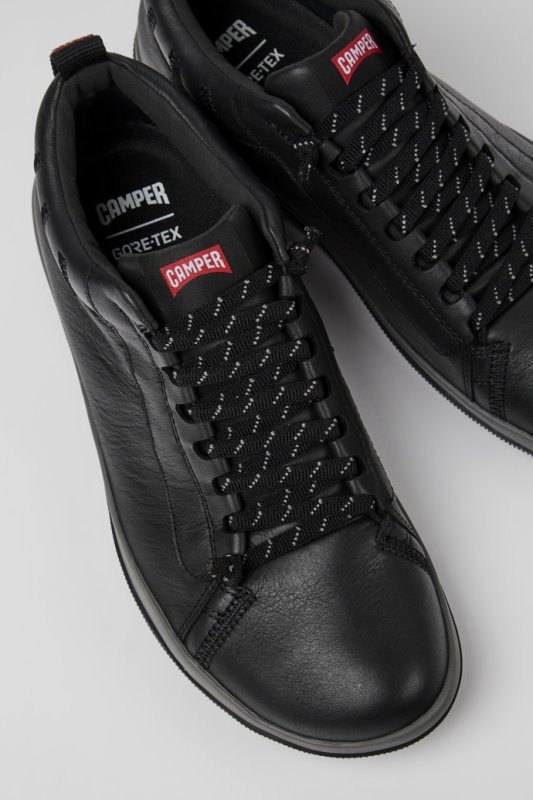 Camper Design Peu Pista Gore-tex черни кожени обувки за мъже