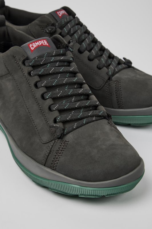 Camper Design Peu Pista Gore-tex сиви обувки от набук за мъже