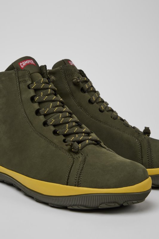 Camper Peu Pista Gore-tex боти до глезена от зелен набук за мъже нови постъпления