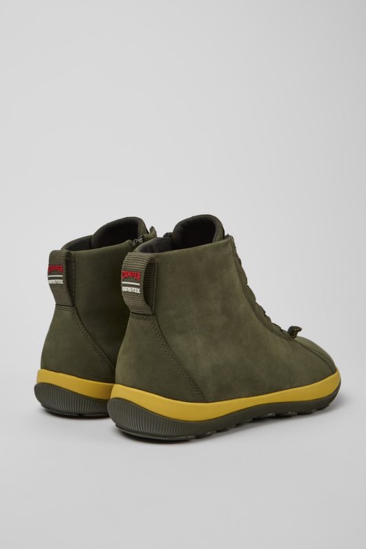 Camper Peu Pista Gore-tex боти до глезена от зелен набук за мъже нови постъпления