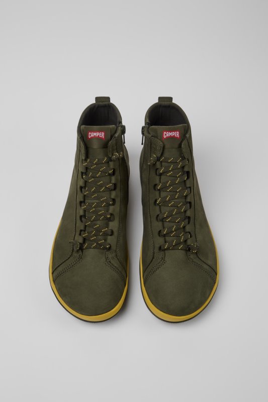 Camper Peu Pista Gore-tex боти до глезена от зелен набук за мъже нови постъпления