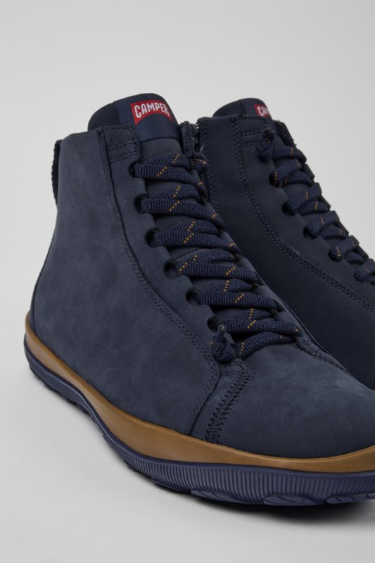 ексклузивни кемпери Peu Pista Gore-tex ботуши от син набук за мъже
