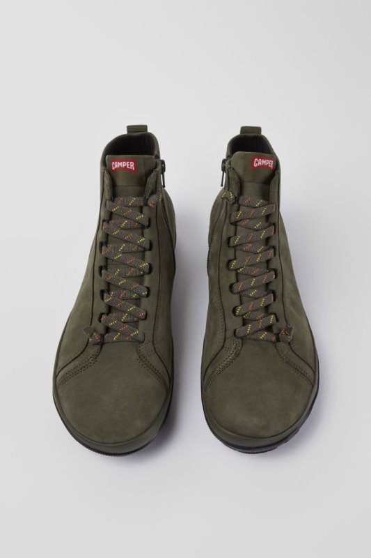 Peu Pista Gore-tex зелени ботуши от набук за мъже ексклузивен кемпер