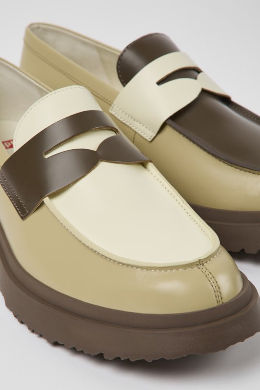Camper Twins многоцветни кожени мокасини за мъже нови постъпления