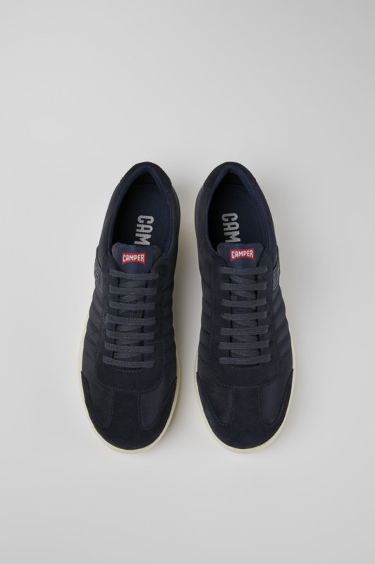 Camper Design Pelotas Xlite тъмносин текстил и обувки от набук за мъже