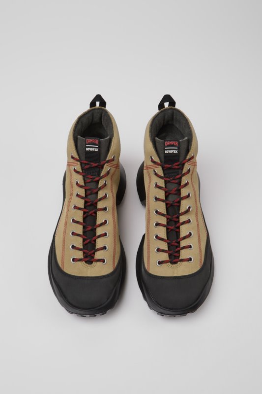 Design Crclr Gore-tex бежови ботуши от набук и текстил за мъжки кемпер