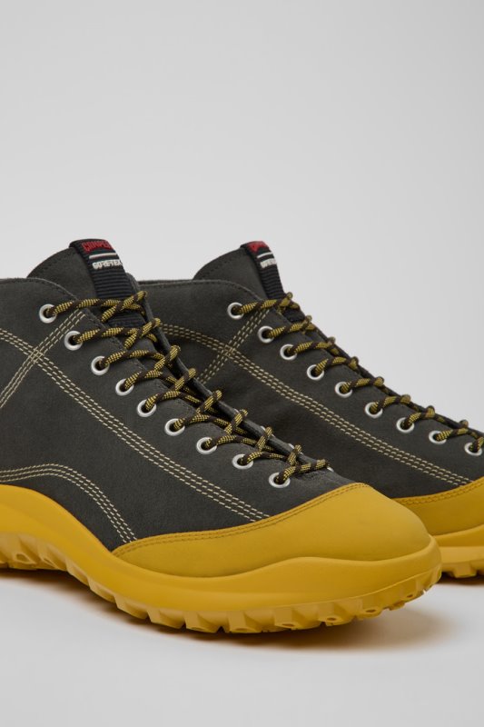 Design Crclr Gore-tex сиви и жълти ботуши от набук за мъжки кемпер