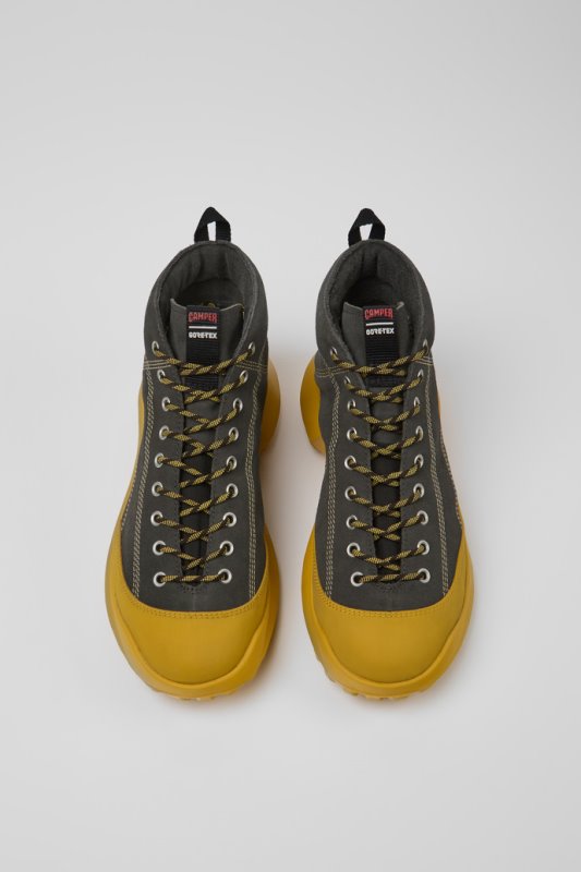 Design Crclr Gore-tex сиви и жълти ботуши от набук за мъжки кемпер