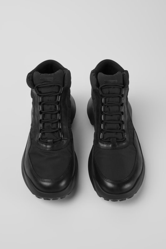 Camper Design Crclr Gore-tex дишащи мъжки черни текстилни боти до глезена
