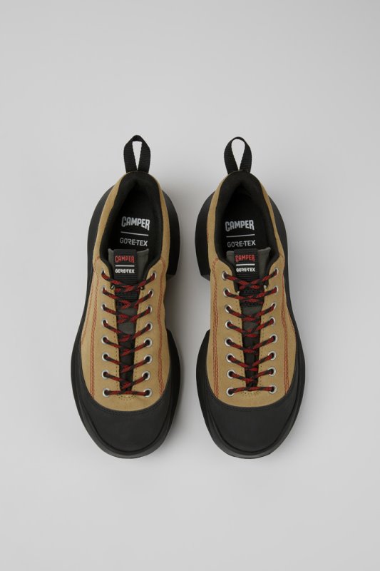 кемпер Crclr Gore-tex бежови набук и текстилни маратонки за жени нови постъпления