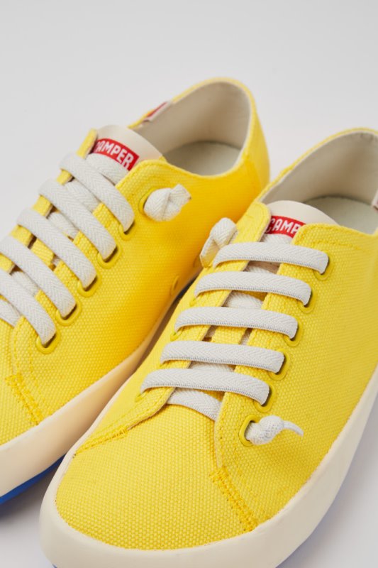 ексклузивни маратонки от рециклиран памук Camper Peu Rambla Yellow за жени