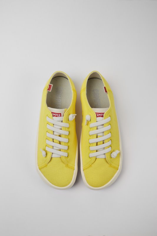 ексклузивни маратонки от рециклиран памук Camper Peu Rambla Yellow за жени