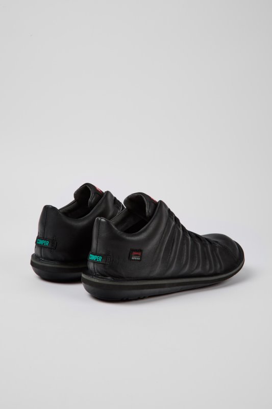 ексклузивни мъжки боти до глезена от черна кожа Beetle Gore-tex