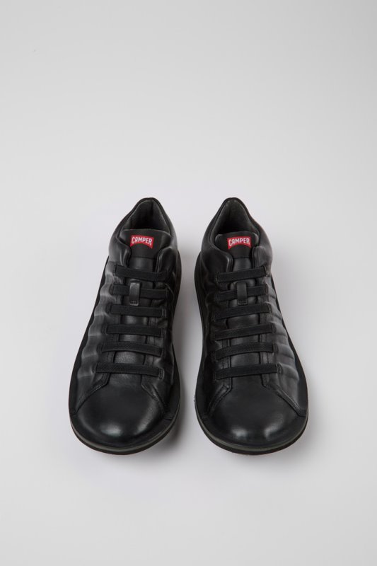 ексклузивни мъжки боти до глезена от черна кожа Beetle Gore-tex