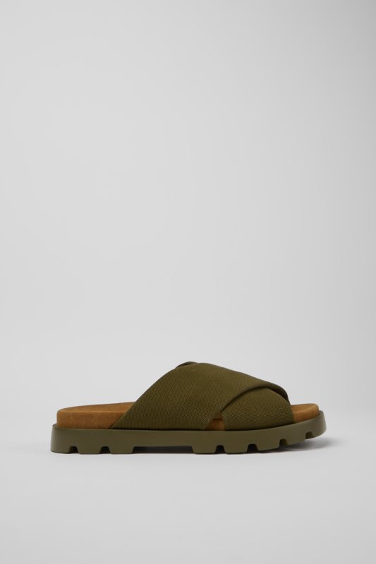 Camper Brutus Sandal зелени рециклирани памучни сандали за мъже нови постъпления