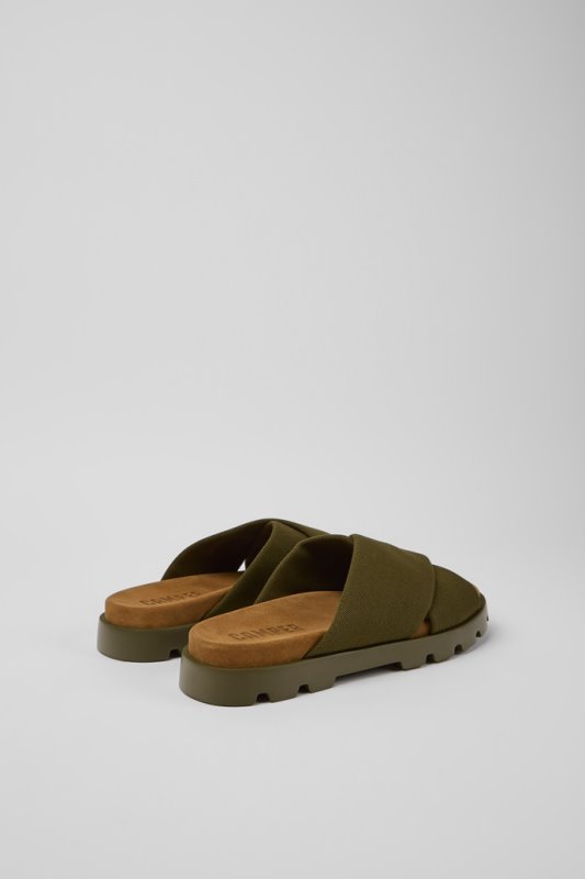Camper Brutus Sandal зелени рециклирани памучни сандали за мъже нови постъпления