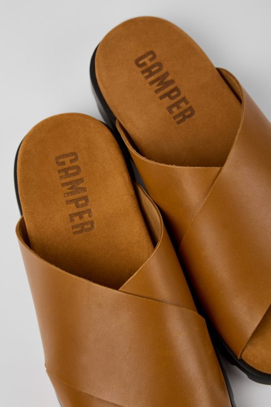 сандали Camper Brutus кафяви кожени сандали за мъже нови постъпления