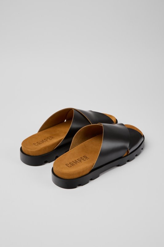 Sandal Brutus черни кожени сандали за мъжки кемпер новопристигнали