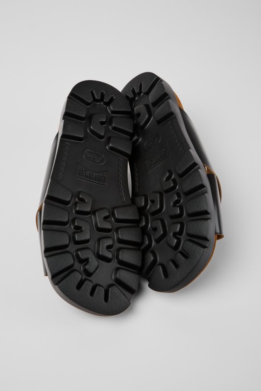 Sandal Brutus черни кожени сандали за мъжки кемпер новопристигнали