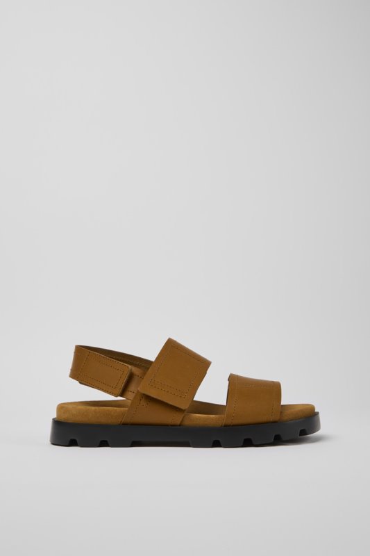 Sandal Brutus кафяви кожени сандали за мъже изключителен кемпер