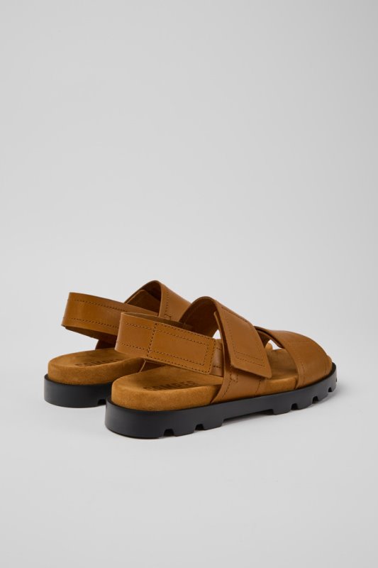 Sandal Brutus кафяви кожени сандали за мъже изключителен кемпер