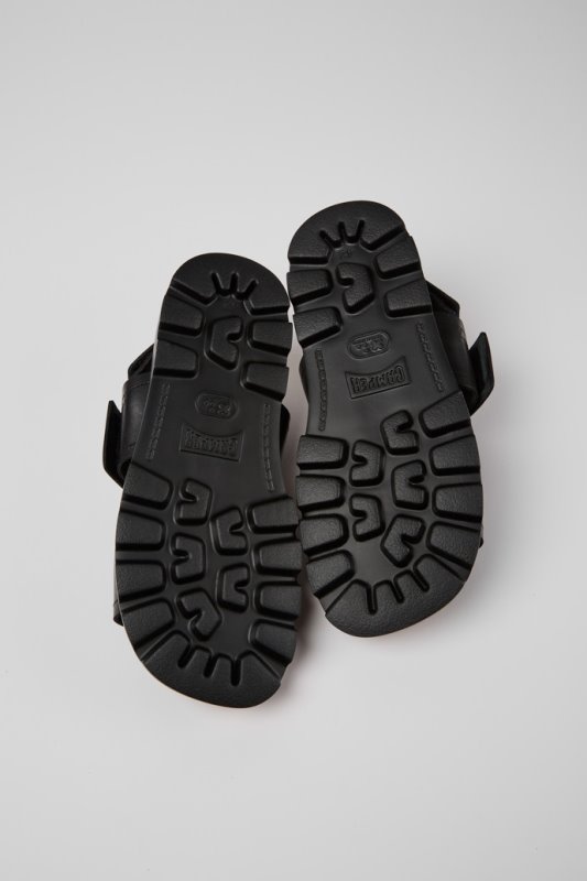 Sandal Brutus черни кожени сандали за мъже изключителен кемпер